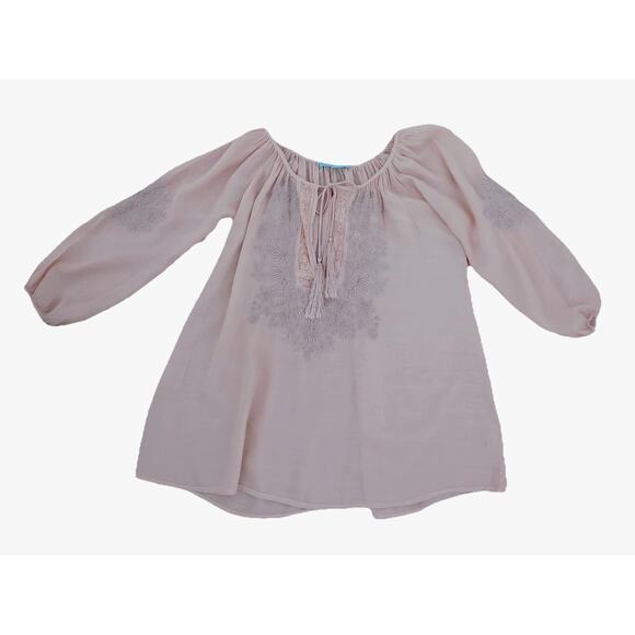 Melissa Odabash embroidered blouse tunic boho top One Size - Picture 5 of 7